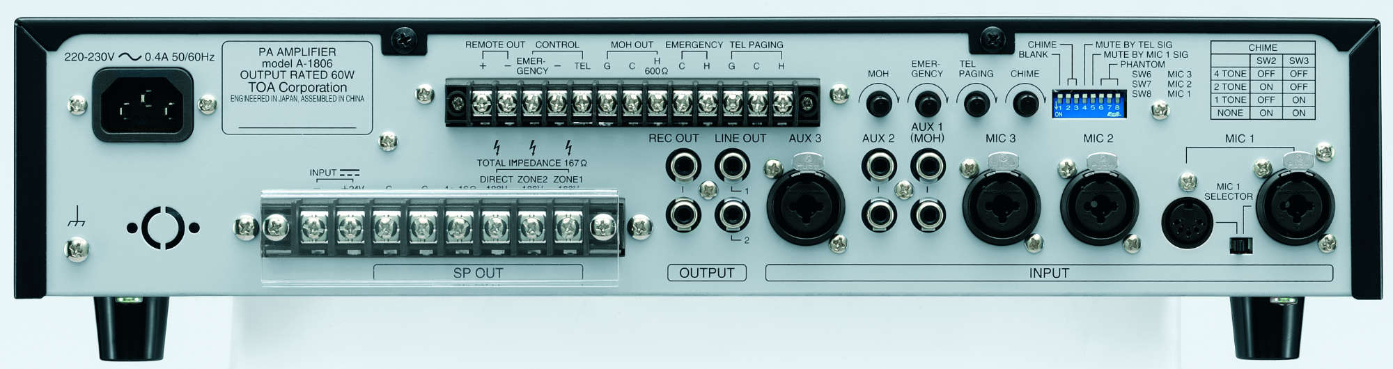 A-1806 ER - Products - TOA Electronics A-1806 ER - Products - TOA Electronics